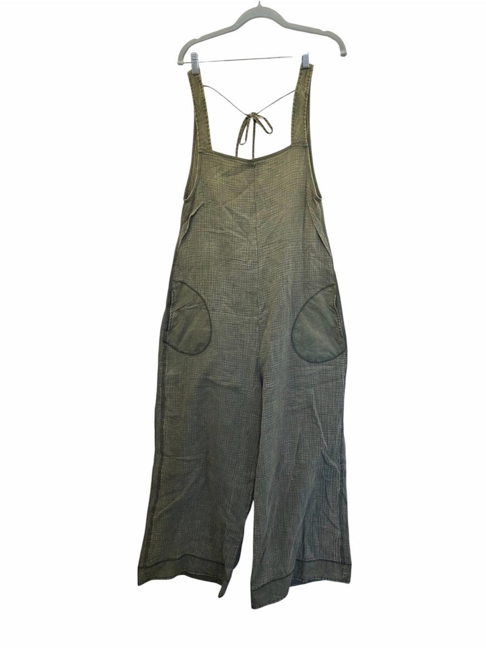Zenana Gauze Olive Green Wide-Leg Jumpsuit Women’s M